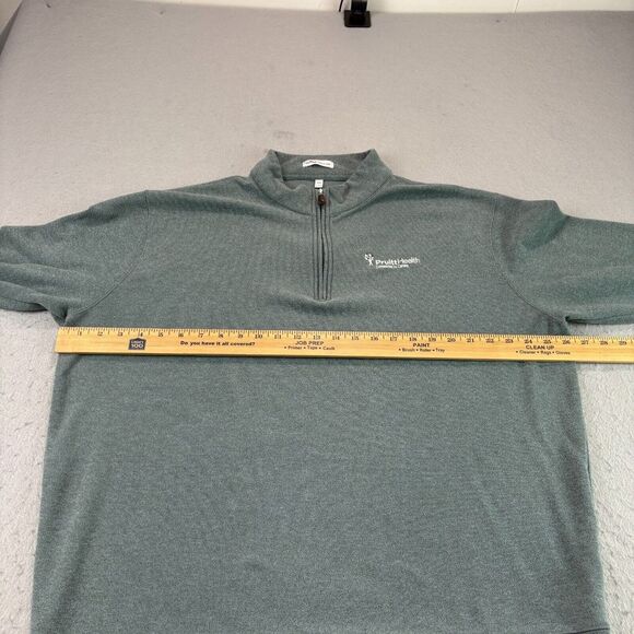 Peter Millar Sweater Mens 2XL Green 1/4 Zip Pullover Melange Tri Blend‎ Golf - Picture 4 of 9